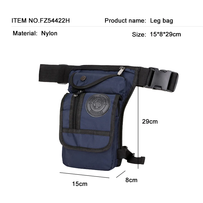 Casual Men Nylon Drop Leg Bag Waist Bag Fanny Pack Belt Hip Bum Military Travel Multi-purpose Motorcycle Messenger Shoulder Bags