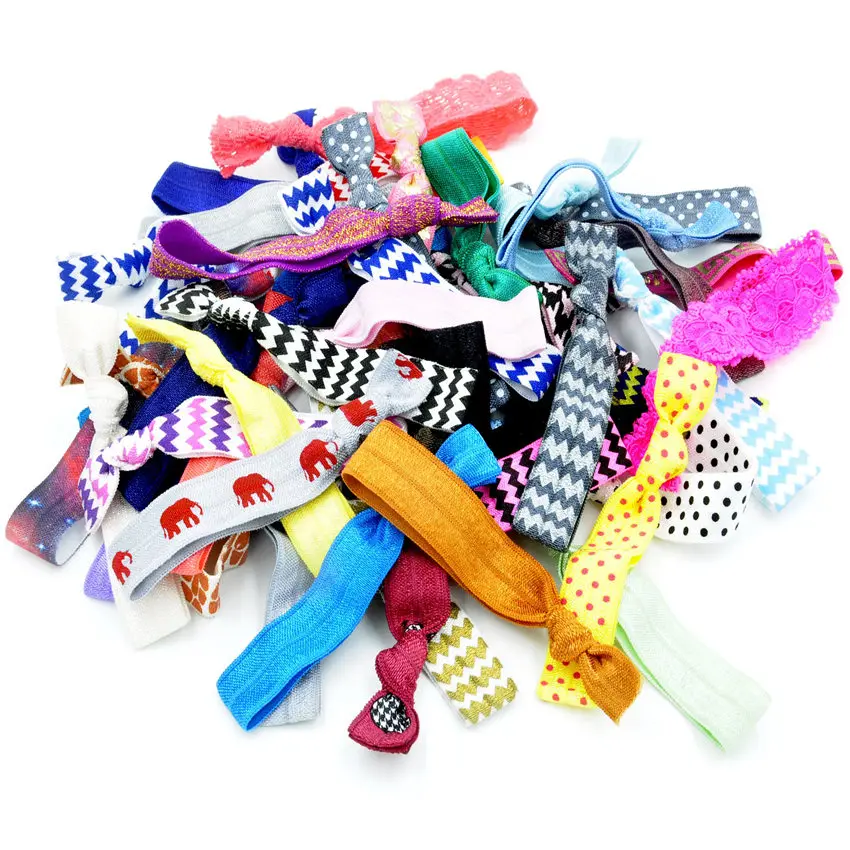 100 หลา/Lot มะเร็งเต้านมพิมพ์พับยืดหยุ่น 5/8 "ริบบิ้นสีชมพูศัตรูสําหรับ DIY Hairband Headwear สร้อยข้อมืออุปกรณ์เสริม