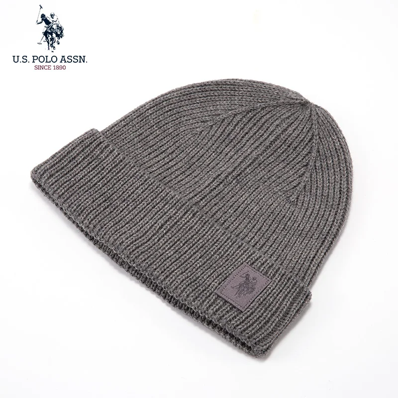 U.S.Polo Assn Autumn And Winter Men\'s And Women\'s  Knitted Hats Warm And Casual All-match Trendy Hip-hop Hats Sports Caps