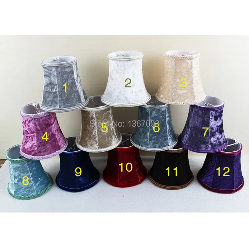 Trendy Flannel Lamp Shades Crystal Candle Chandelier Lamp Wall Lamp Cloth Lampshade,Clip On