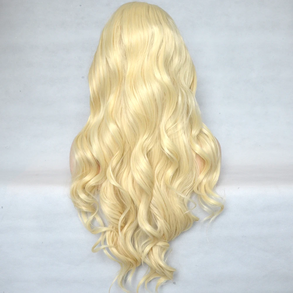 Voguequeen 613 Blonde Synthetic Lace Front Wig Long Curly Hair Heat Resistant Fiber Daily Wear For Women