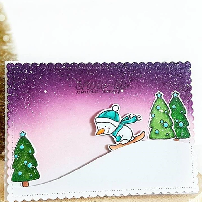 2022 New Arrival Snowman Winter Transparent Clear Silicone Stamp/Seal for DIY Scrapbooking/photo album Decorative clear stamp