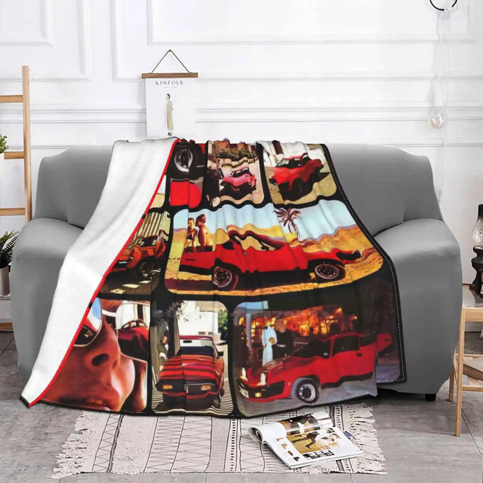 Tr7 1976 Brochure Collage Jigsaw Etc Creative Design Light Thin Soft Flannel Blanket Tr7 70s Car British