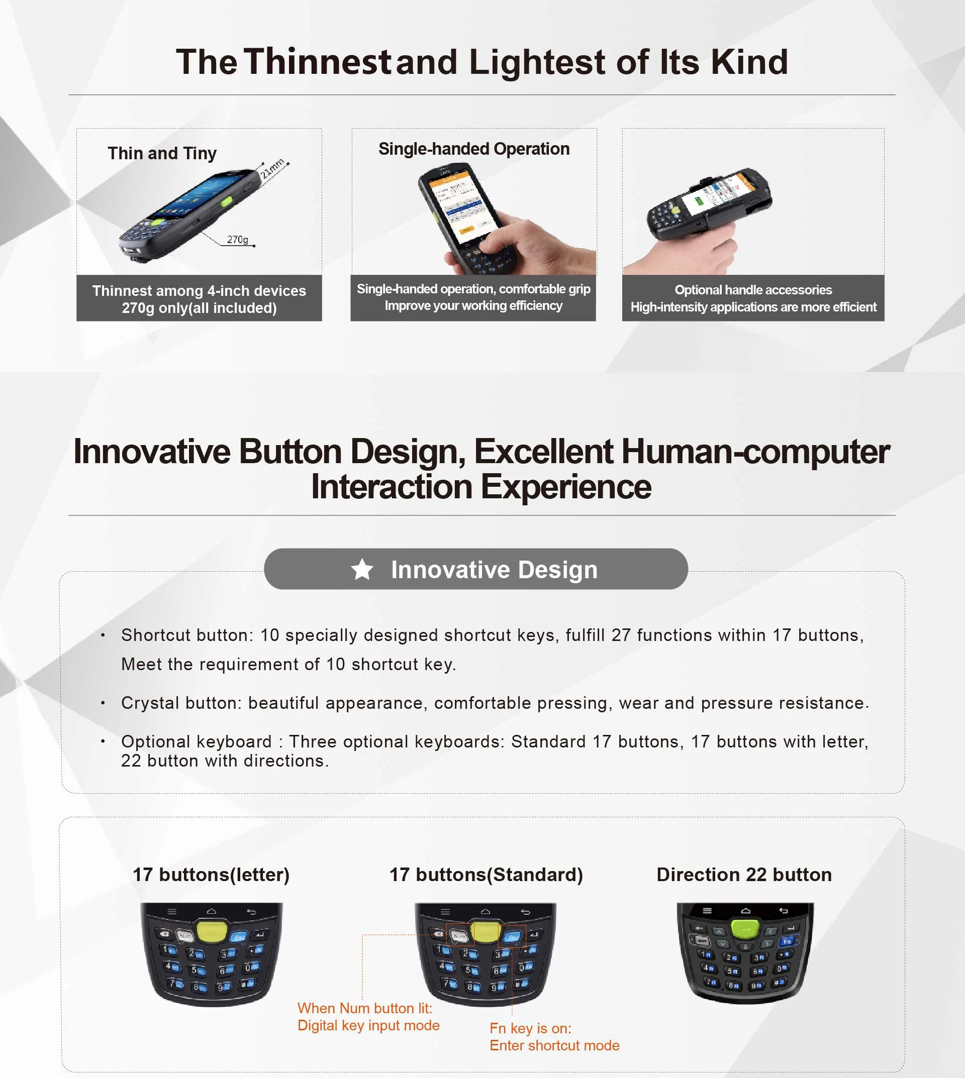 Seuic Baru AUTOID9 PDA Genggam Terminal Data 4 Inci dengan Pemindai Kode Batang 1D 2D Pembaca RFID NFC 3GB 16GB 32GB Android 9.0 PDA