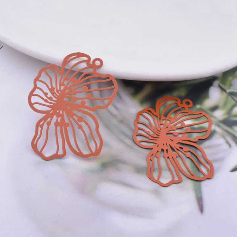 30 Stück AB6598 30*37mm Messing Fliegende Schmetterling Anhänger Roségoldfarben Tier Schmuckanhänger – Detail 7