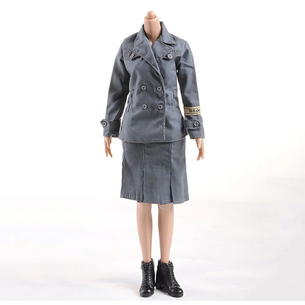 1/6 Scale WWII German Female Soldier Uniform Clothes Accessories Model Fit 12'' Soldier Action Figure Body Dolls