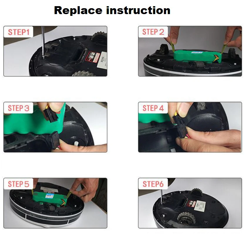 Аккумулятор PALO для робота-пылесоса Panda X500 X580/Kitfort KT504 Haier T322 T321 T320 T325 Ecovacs Mirror CR120, 14,4 В, 3500 мАч