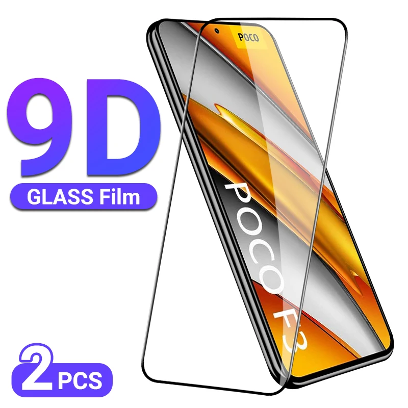 

Закаленное стекло для Xiaomi Poco F3 Защита экрана для Xiaomi Poco X3 Pro Полное стекло Poco M3 F2 Pro X3 NFC пленка PocoF3 PocoX F 3