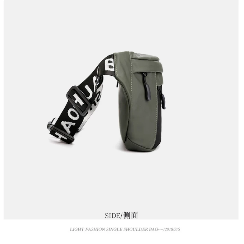 New canvas waist bag messenger small bag thickened tide bag casual fashion chest bag men and women outdoor riding waist bag