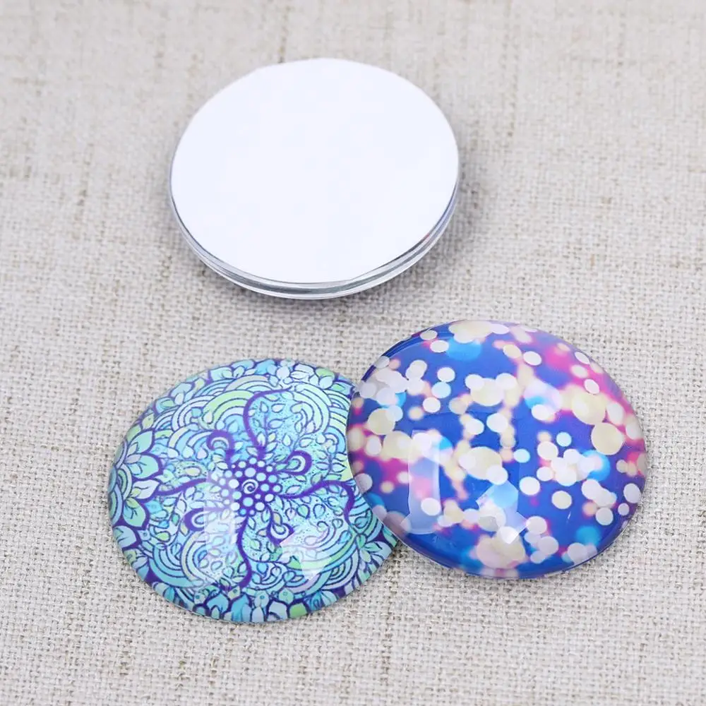 reidgaller mixed pattern photo round glass cabochons 12mm 20mm diy flat back handmade jewelry making components