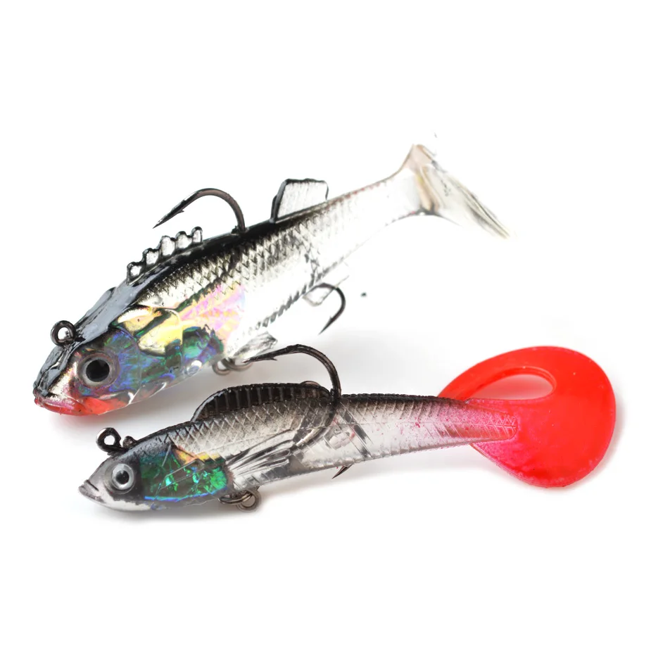 TOMA Soft Lure 7g 10g 13g 15g Artificial Bait Silicone Sinking Fishing Lure Sea Bass Jig Head Soft Bait For Carp Fishing Tackle
