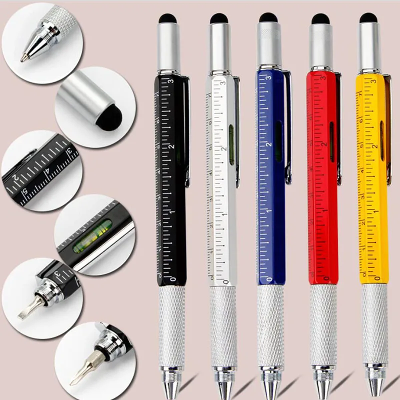 

40 pcs/lot Multifunction Screwdriver Ballpoint Pen Cute Touch Screen Ball pens School Office Supplies Stationery Gift