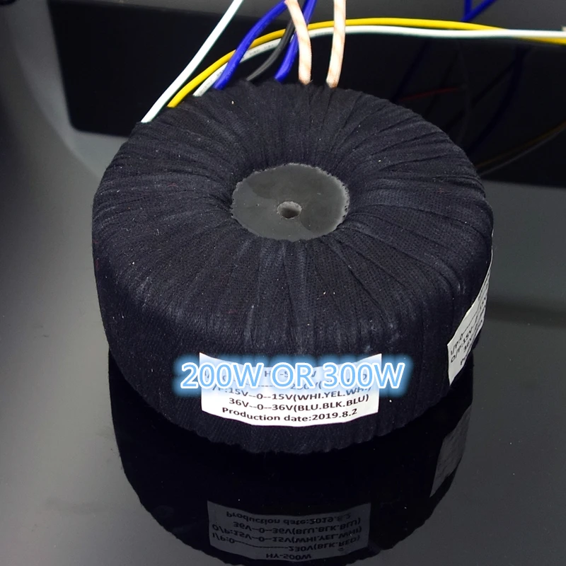 

Customized High Auality 200W 300W Ring Black Cloth Transformer Toroidal Transformer Audio Special Transformer