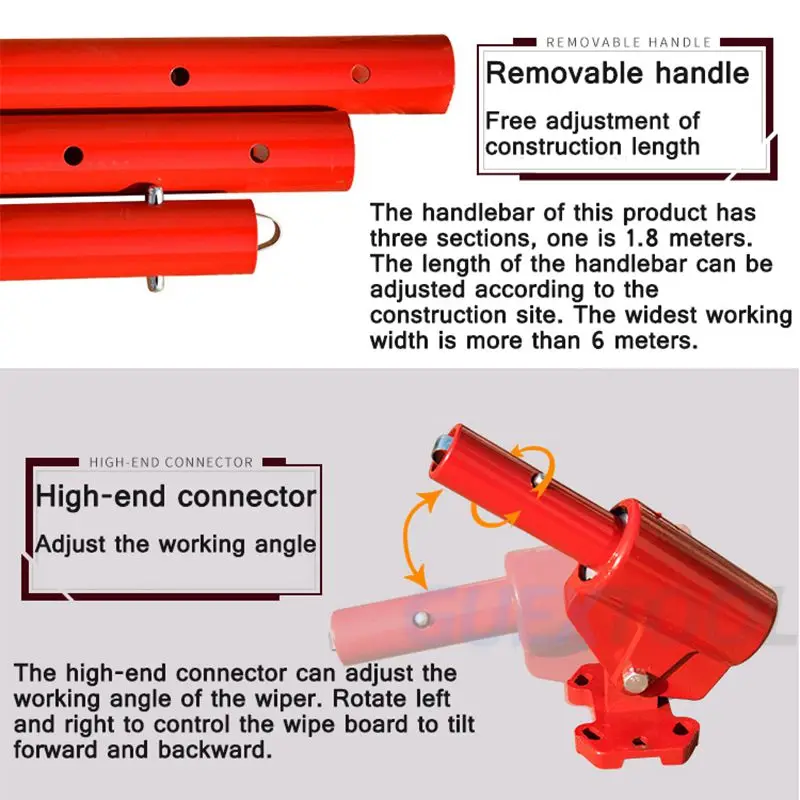 Concrete Leveling Machine Lengthened Manual Push-Pull Leveling Cement Road Leveling Machine Manganese Steel Trowel