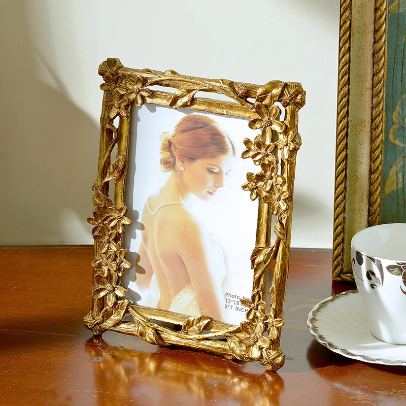 zq French American New Classical Home High-End Luxury Photo Frame Decoration Ornaments Decorative Pure Copper Photo Frame