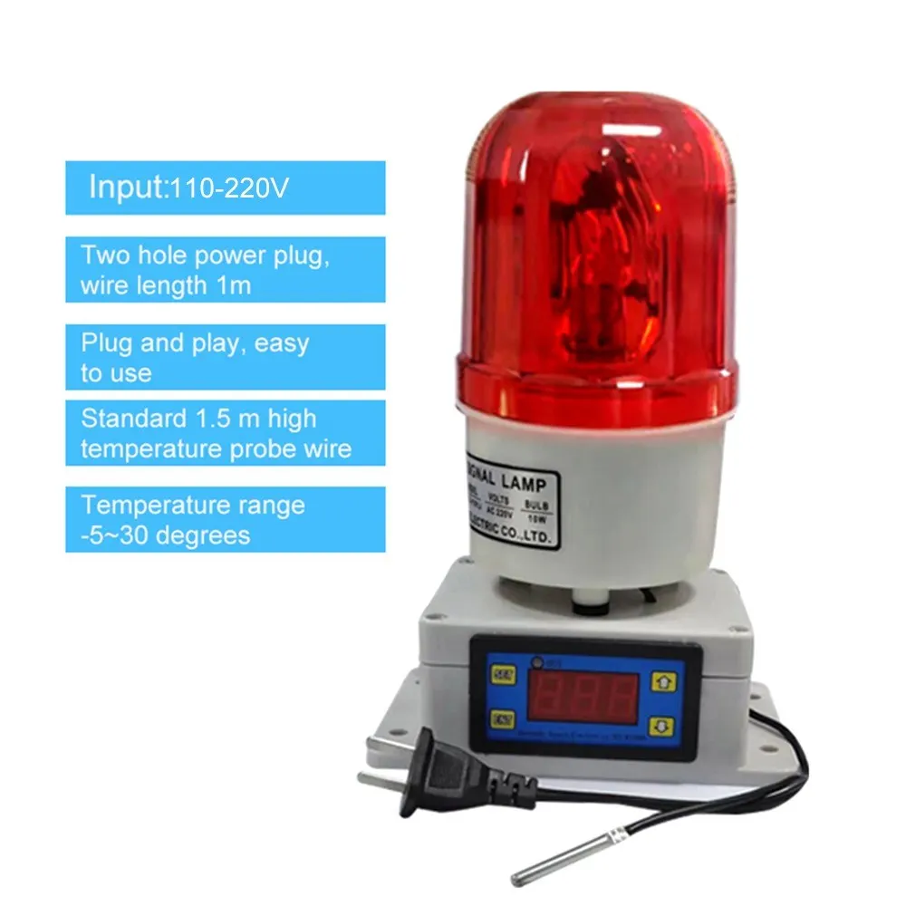 Alarme de Temperatura Instantâneo Termostato Inteligente para Máquina de Fazenda e Forno Alarme de Segurança