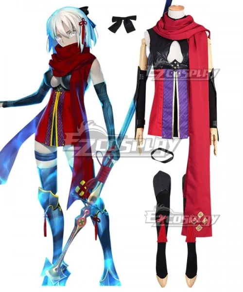 Fate Grand Order Fate/KOHA-ACE Alter Ego Okita Souji Stage 1 Outfit Halloween Adult Party Suit Festival Cosplay Costume E001