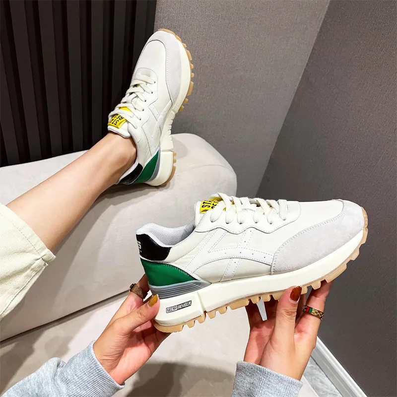 MORAZORA 2021 Spring Autumn Women Sneakers Comfortable Flat Heel Ladies Casual Shoes Fashion Genuine Leather Shoes For Woman