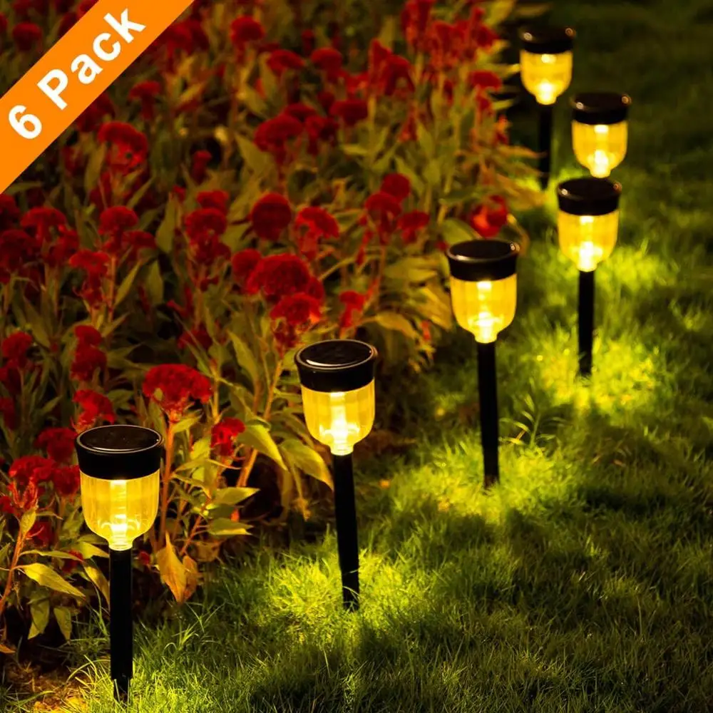 

LED Solar Outdoor Lights 6 Pack SMY Outdoor Landscape Lighting Garden Lights for Garden Landscape Path Yard Patio Walkway Lawn