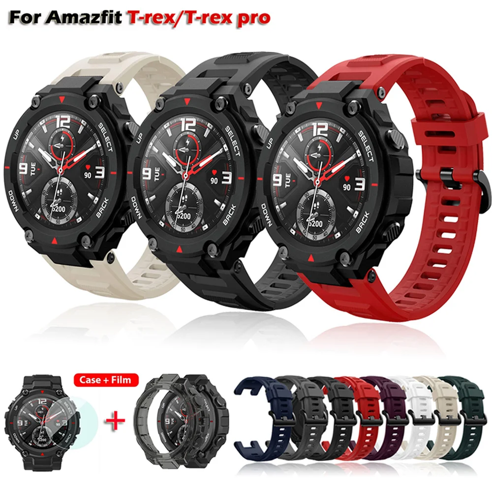 Replacement Watch Strap For Amazfit T-Rex Pro Strap Silicone Strap For Amazfit T Rex Strap