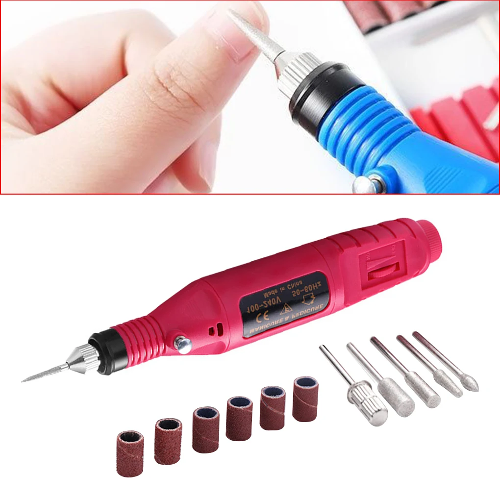 Electric Nail Grinder Acrylic Extension Nail Sanding Polishing Grinding Machine Manicure Pedicure Tool US Plug