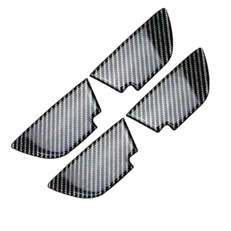 Interior Real Carbon Fiber Handle Bowl Cover Trim Protector Guard Accessories for Kia K3 2012 2013 2014 2015 2016 2017