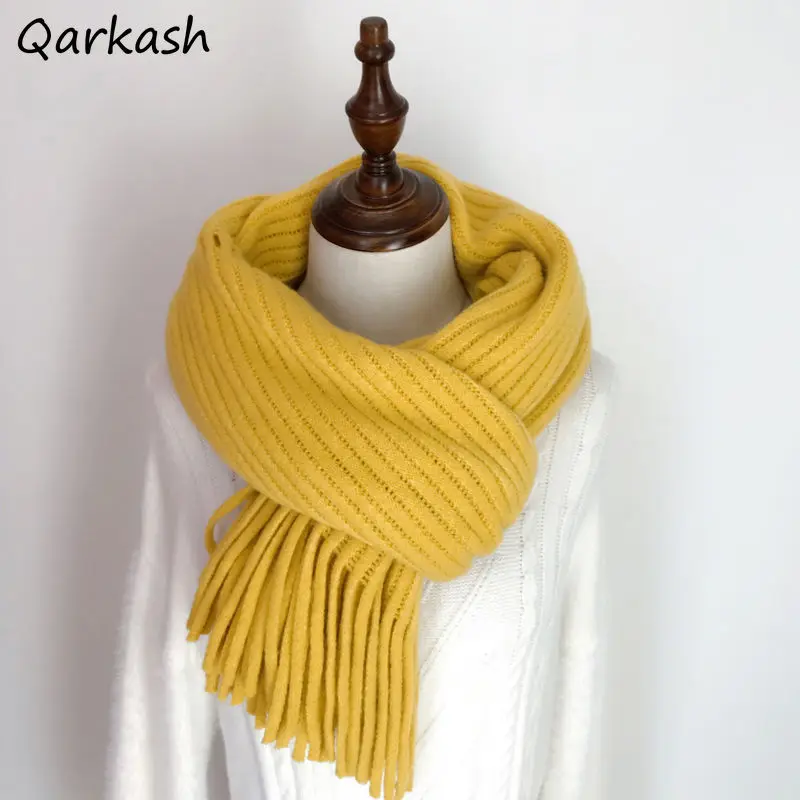 Scarves Women Candy Color Keep Warm Ladies Solid Ulzzang Fashion Korean Version Simple Preppy Style Ins Light Soft All-match New