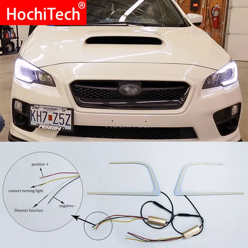 

Car Flashing For Subaru WRX/STI 2015 2016 2017 2018 LED DRL Daytime Running Light Daylight Waterproof yellow Signal