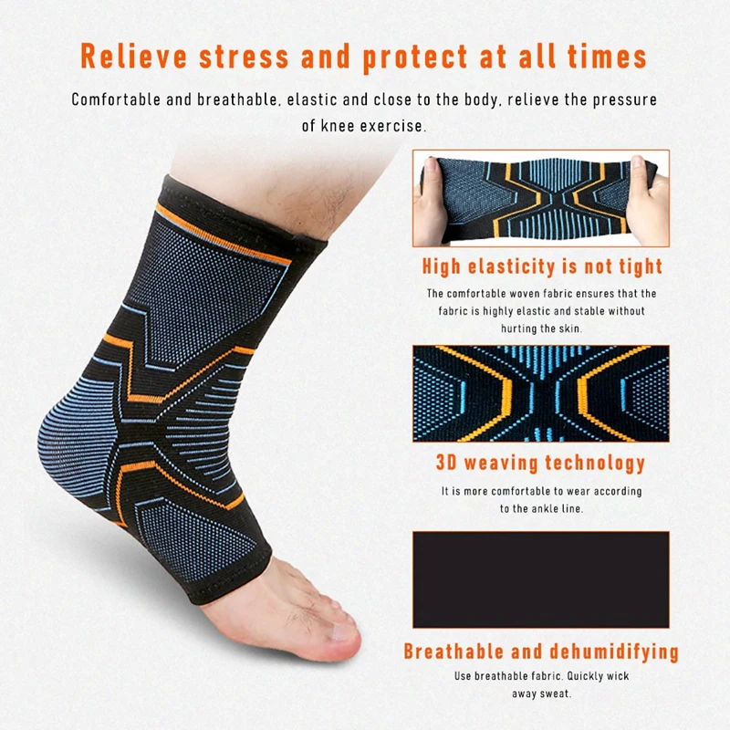 1 PCS 3D Compression Nylon Strap Belt Ankle Protector Football Ankle Support Basketball Ankle Brace Protective