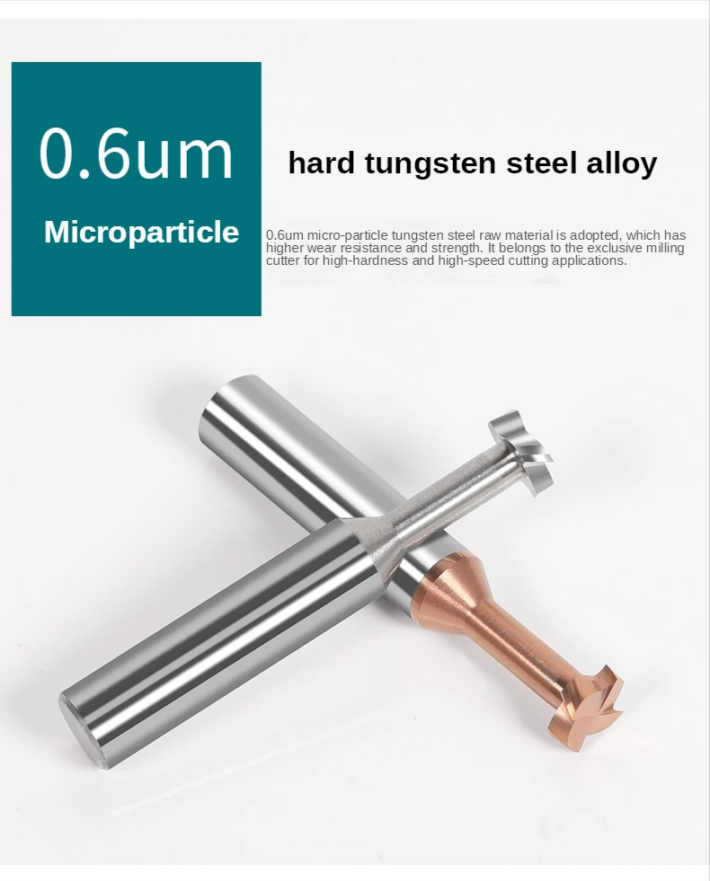 Swybb Hartmetall T Schlitz schneider Wolfram Stahl T-Schlitz Fräs werkzeug beschichtet CNC Bearbeitung Metall Stahl Aluminium Durchmesser 3 ~ 20mm – Detail 4