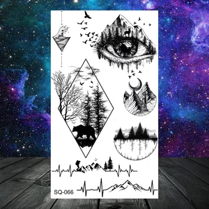 الحوت الأسود الهندسي الوشم المؤقت للنساء ، الهندباء وهم وهم ، الرقبة ، الذراع واليد ، الوشم الصغير ، غابات البحر والجبل ، الكبار والأطفال أعلى 11 بيع الوشم الغابة السوداء معنى – No12