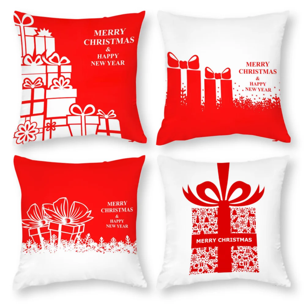 Nordic New Year pillowcase, Christmas cushion cover 40x40 45x45 50x50 60x60, decorative pillowcase for living room， home decore