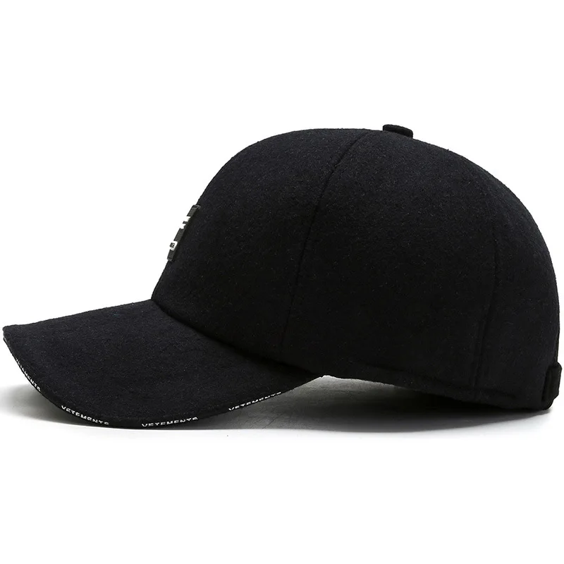 New Winter Hat Baseball Cap For Men Man With Earflaps Ear Protection Thicken Warm Snapback Do Old Dad Hats Wholesale A190