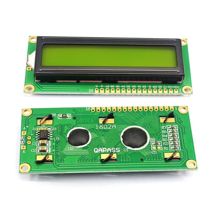 LCD1602 1602 LCD Module Blue / Yellow Green Screen 16x2 Character LCD Display PCF8574T PCF8574 IIC I2C Interface 5V for Arduino