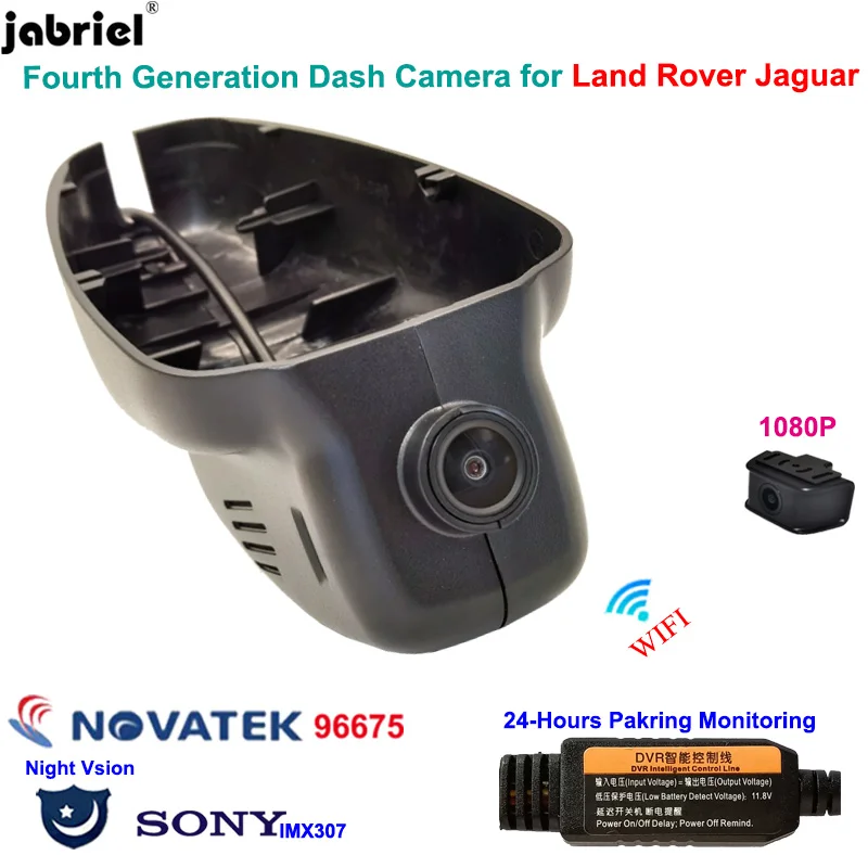 

for Land Rover Discovery 4 Freelander Range Rover Evoque Range Rover Sport for Jaguar XJ XJL XJ XF F Pace 1080P Wifi 24H Car Dvr