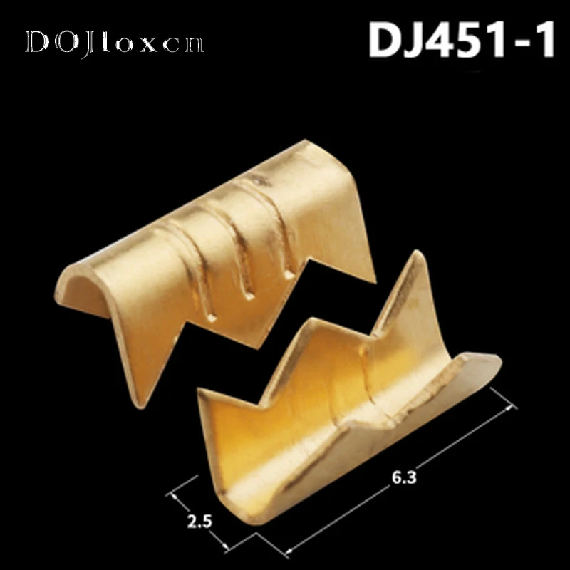 50 Pcs lot Shark Tooth-Shaped Crimping Terminal Brass Wire Buckle Connector 451-1 451-2 451-3 451-4 0.2-4mm2