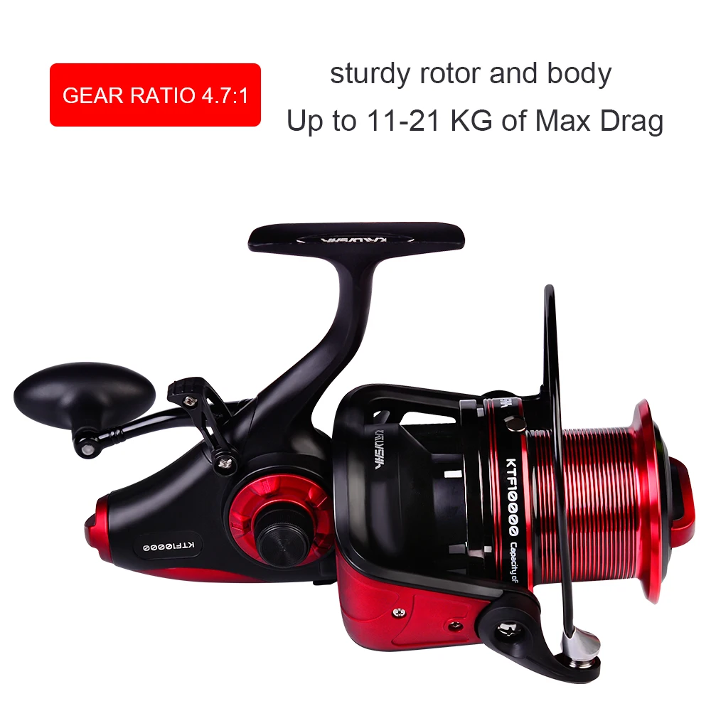 KATYUSHA Spinning Reel 4.7:1 Fishing Reel 11-21KG Max Drag Saltwater Fishing Bass Pike Trolling Reel 7000-10000 Series Sea Pesca