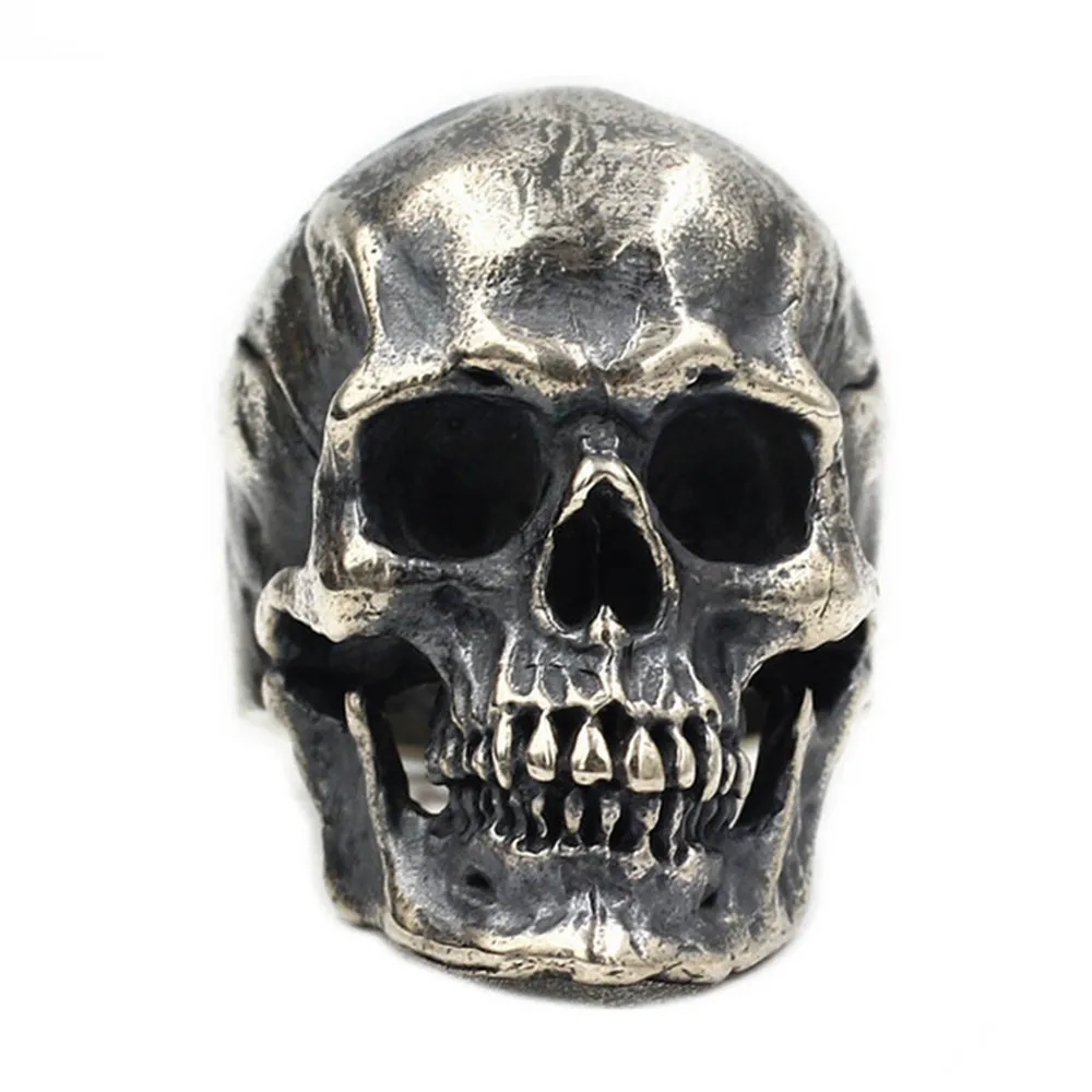 

Popular fashion skull ring men's retro hip hop rock boy birthday gift jewelry wholesale