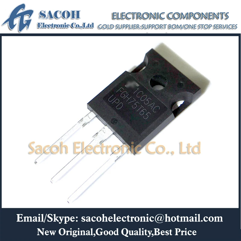 New Original 2Pcs/Lot FGH75T65SQD FGH75T65 OR FGH75T65SHD OR FGH75T65UPD OR FGH75T65SQDT TO-247 75A 650V Field Stop Trench IGBT