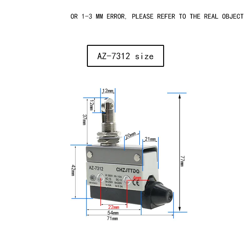 Chzjttdq AZ-7141AZ-7110AZ-7121AZ-7311AZ-7100AZ-7166AZ-7124 Reizen Limit Micro Switch Reset