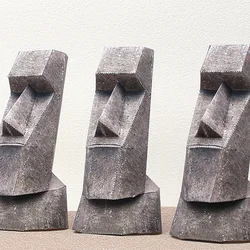 Moai Statues Easter Island 3Pcs Folding Mini 3D Paper Model Papercraft DIY Art Origami Building Kids Adult Craft Toys QD-122