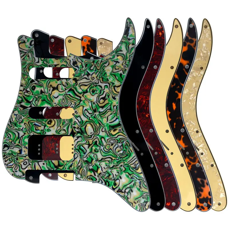 Pleroo Quality Guitar Parts - For US Fd 11 Screw Holes MIM Start SSH Humbucker Guitar Pickguard No Control Hole Scratch Plate