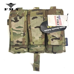 FMA Multicam Airsoft M4 Triad Magazine Pouch Tactical Mag Pouch for Tactical Vest AVS JPC Vest Molle Front Panel