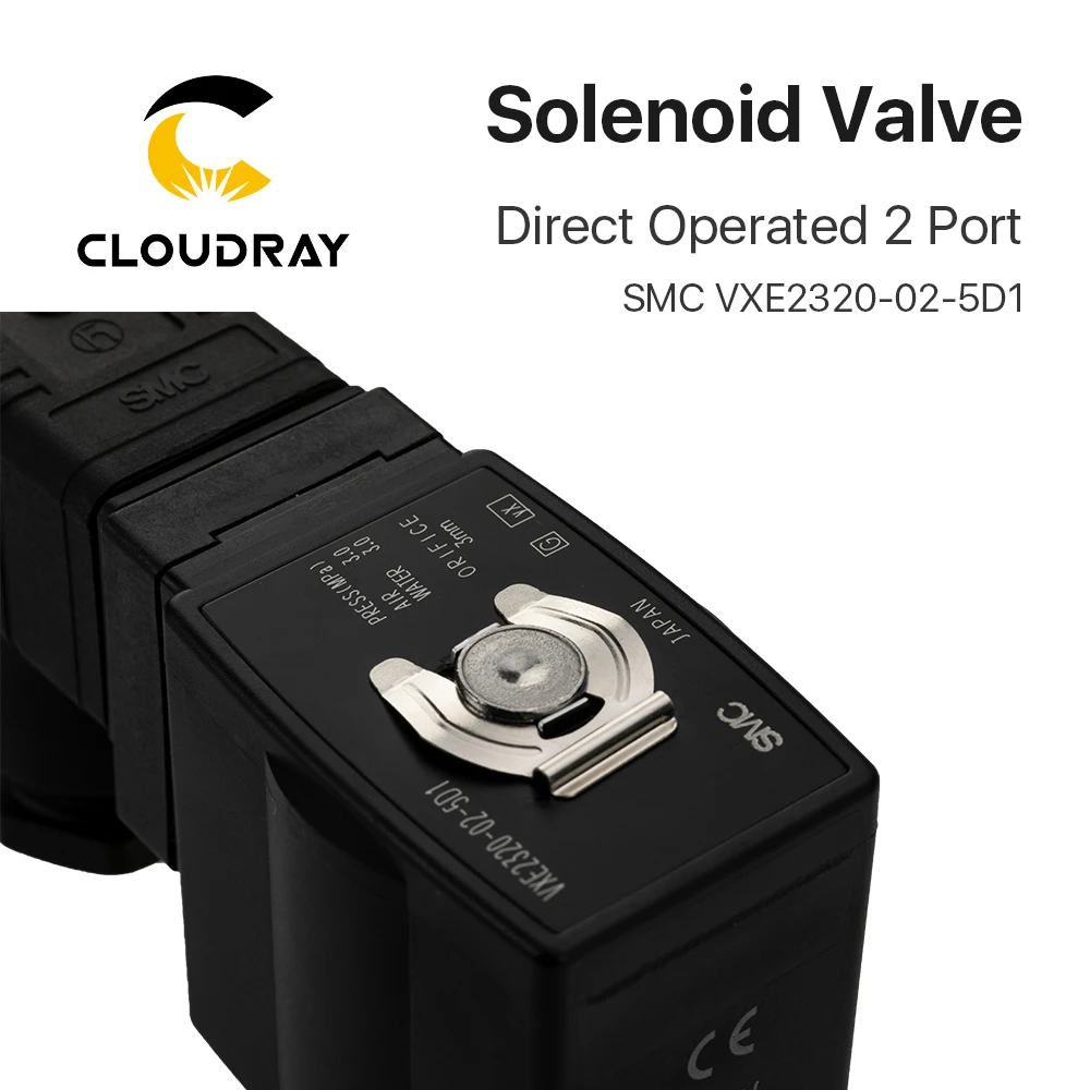 Imagem -05 - Cloudray-válvula Solenoide de Portas Operado Direto Smc com Vapor de ar 3.0 Mpa para Sistema de Corte de Fibra Pneumático