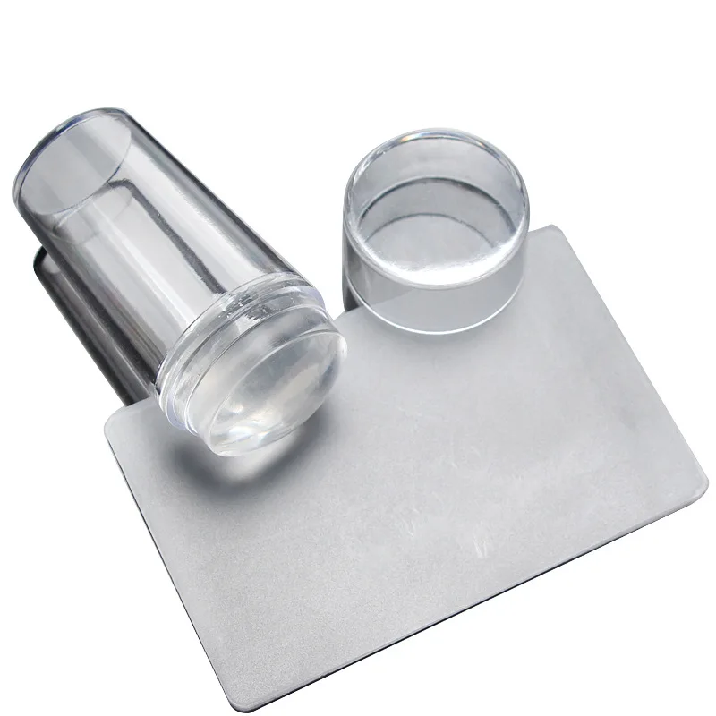 Nail Art Stamper Scraper Transparent Artistic Manicure Manicuring Stamp