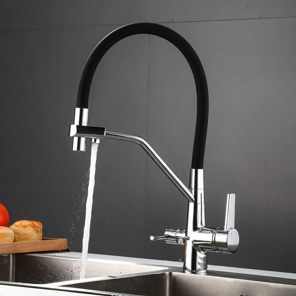 

Filter Kitchen Faucets Deck Mounted Mixer Tap 360 Rotation with Water Purification Features Mixer Tap Crane For Kitchen 866099