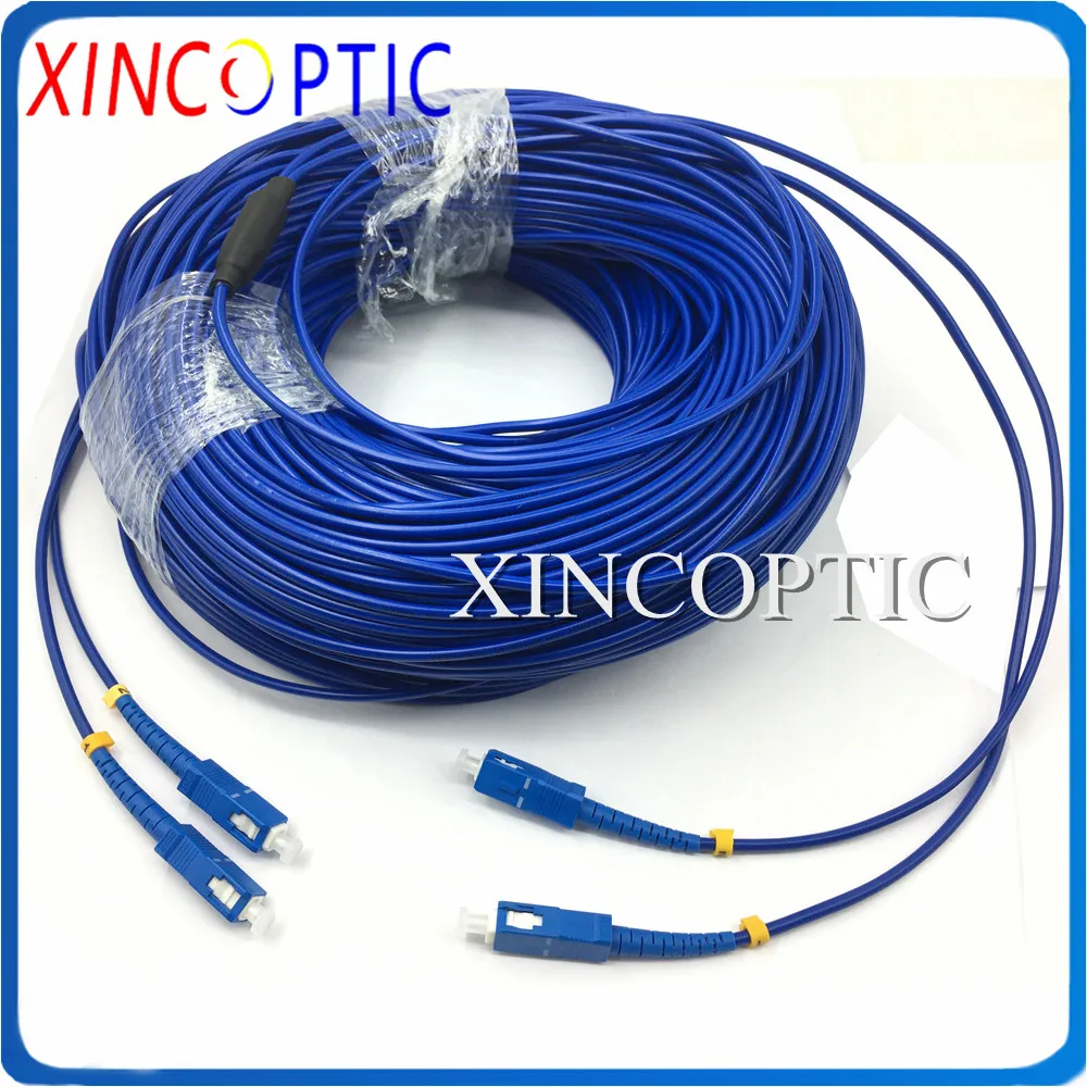 

2Core SM Dual Fiber 250M G657A1,3.0mm PVC Blue Jacket,2Fiber LC/FC/ST/SC/UPC Duplex Twin Armored 2F Fiber Optic Patch Cord Cable