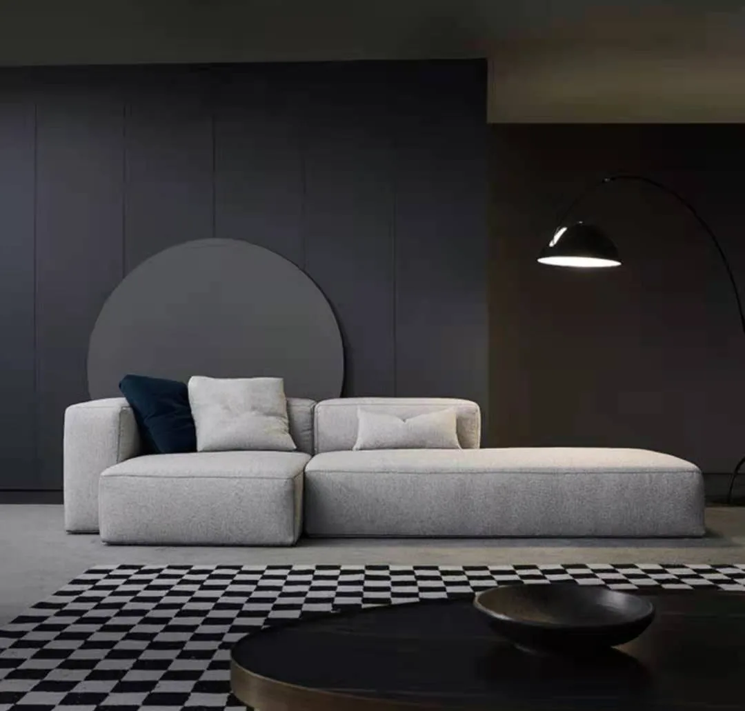 Canapé en tissu moderne maison salon grand appartement nordique moderne simple grand salon haut de g