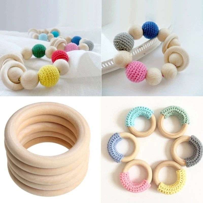 DIY Wooden Ring Wood Crafts Natural Handmade Material Kids Toy Party Wedding Decoration 20 /10 Pcs Wood Circle Hanging Ornament