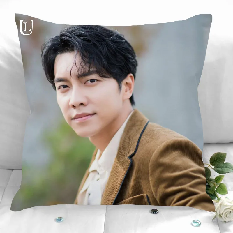 New Custom Lee Seung Gi Pillowcases Printed Square Pillowcase Home Decorative Zipper Pillow Cover 35X35cm40X40cm(One Side)